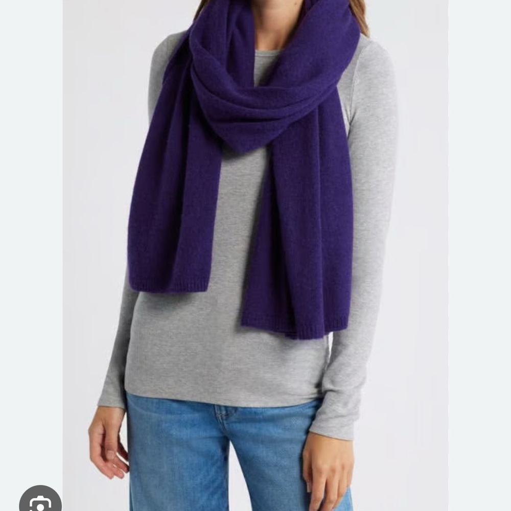 Nordstrom Purple Cozy Knit Scarf